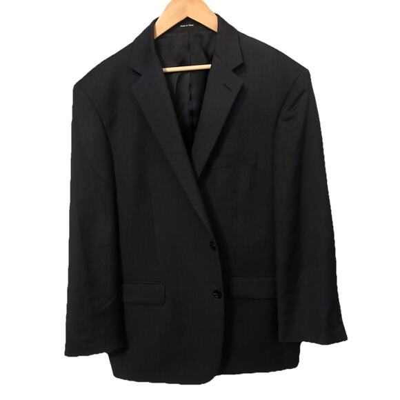 Pronto Uomo Platinum Men's 48R Dark & light Gray 100% Wool Blazer Suit Jacket - Picture 3 of 9